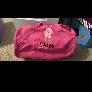 Like new embroidered and personalized dance bag.